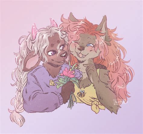Art By Me Two Bust Commissions Im Open For Coms Btw I Loved Drawing Their Hair ♡ Anthro