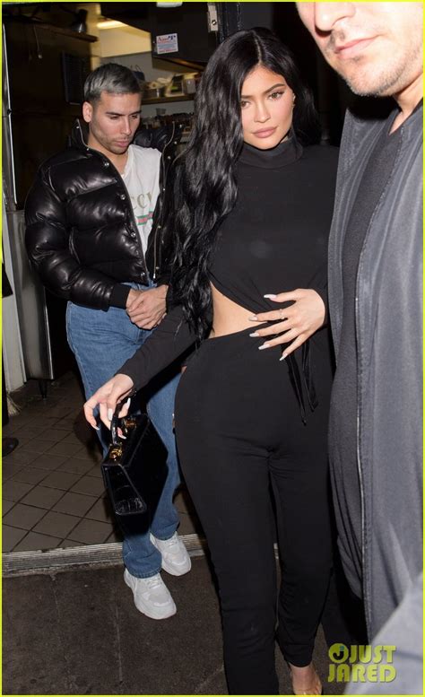 Kylie Jenner Wears Cut Out Jumpsuit For Night Out With Friends Photo 4257851 Kylie Jenner