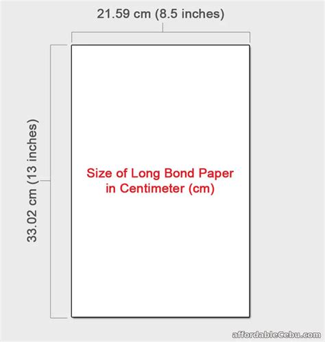 What Is The Size Of Long Bond Paper Unraveling The Dimensions