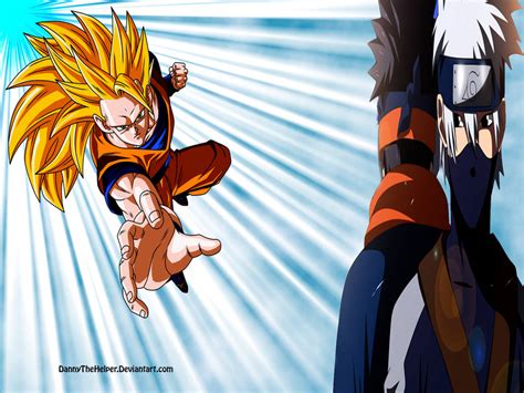 Goku Vs Kakashi And Obito Colored By Dannythehelper On Deviantart