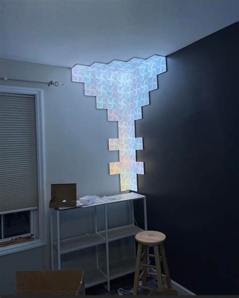 3d Nanoleaf Canvas Idea For 2 Walls And Ceilings Light Panels