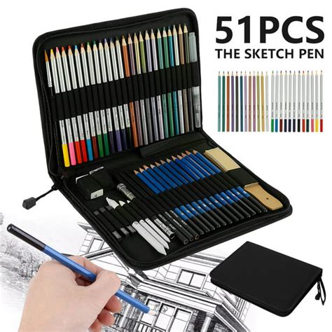 Harupink 5129pcsset Professional Drawing Kit Wood Pencil Sketching