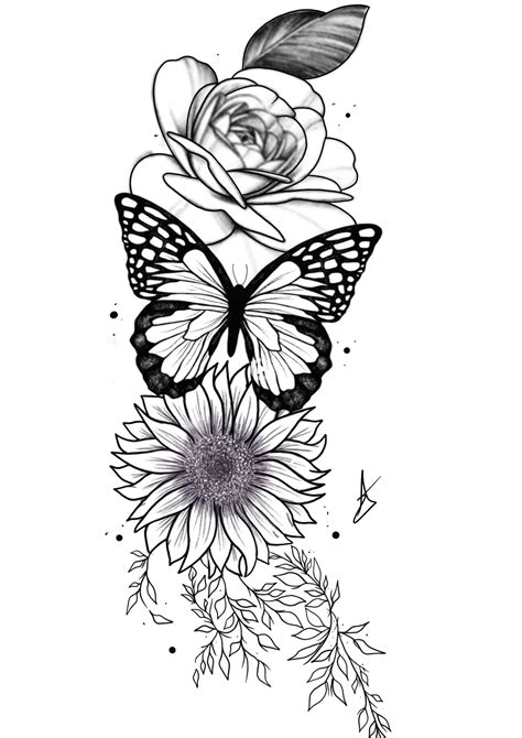 Floral Desenho In 2021 Body Art Tattoos Modern Tattoos Butterfly