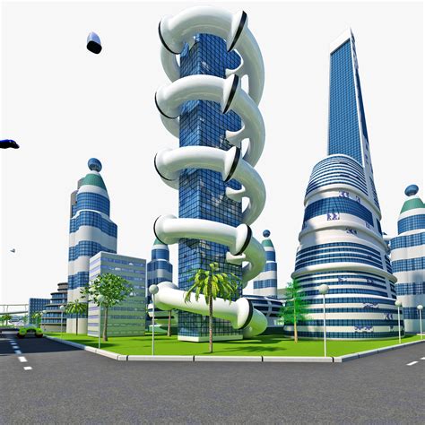 Futuristic City D Model By D Molier D Molier D Models