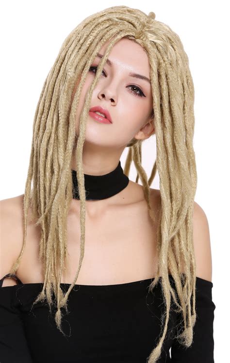 lowest prices hippie rasta blonde rainbow dreadlock rastafarian dreads wig costume accessory