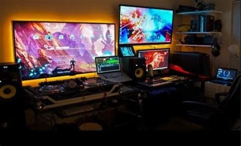 Led Light Game Setup Gaming Rooms Setup Pinterest