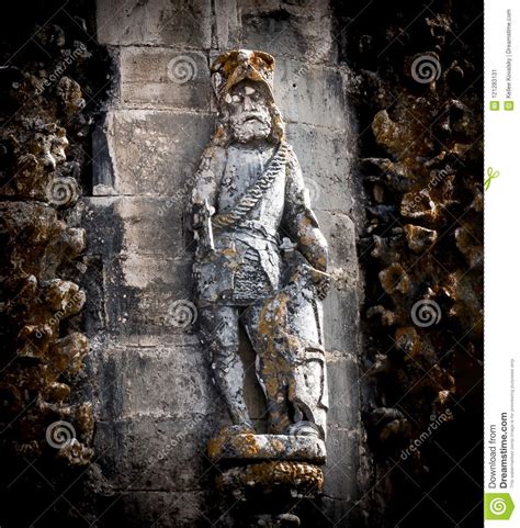 Du molay arrived in france with sixty other knights templar and 150,000 gold florins, as well as a large quantity of silver that the order had amassed in the east.(6) the pope now set himself to make enquiries concerning. Templar Knight Detail Of The Convent Of Christ. Editorial Photo - Image of portuguese, dark ...