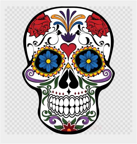 Mexican Day Of The Dead Skull Clipart Day Of The Dead Day Of The Dead