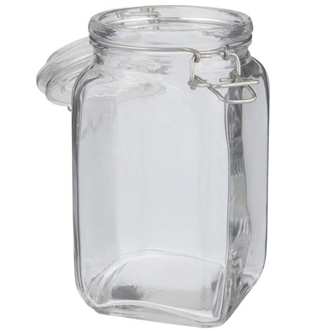 Square Flip Lid Glass Jar 40 Ounce Hobby Lobby 853960