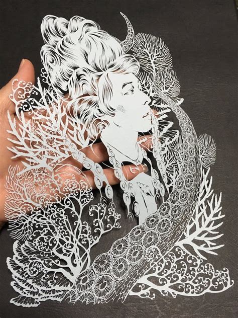 Ideas for a dynamic sculpture. Intricate Paper Cutting Art Mimics the Precision of a Drawing
