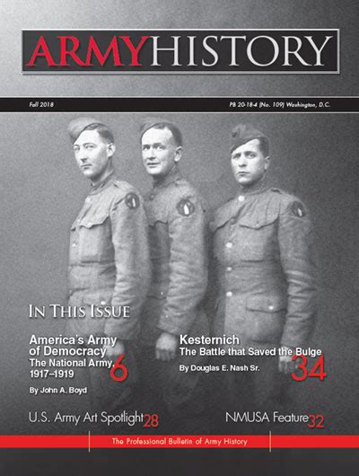 Us Army Center Of Military History Army History Magazine Current