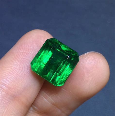 Collection Gemstone Grs Cert Jewelry 703ct Faceted Vivid Green Natural