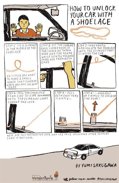 What to do if you get locked out of your car? How to Unlock Your Car with a Shoelace « The Secret ...