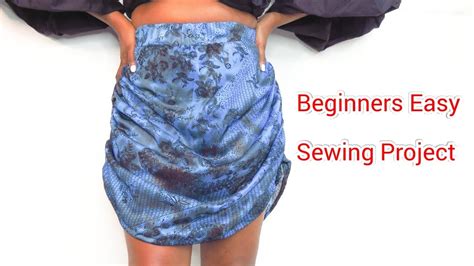 Ruched Skirt Using Elastic Easy Sewing Project Youtube