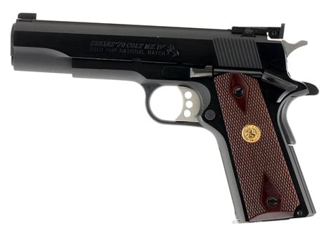 Colt Mfg O5872a1 1911 Gold Cup National Match Series 70 9mm Luger 5″ 8