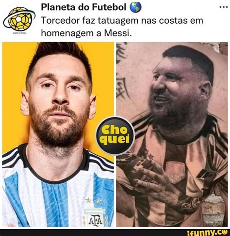 Planeta Do Futebol Torcedor Faz Tatuagem Nas Costas Em Homenagem A Messi