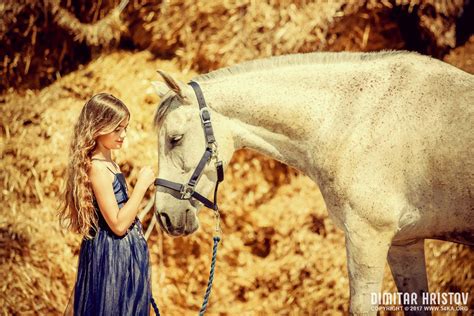 Cute Girl With Beautiful White Horse 54ka Photo Blog