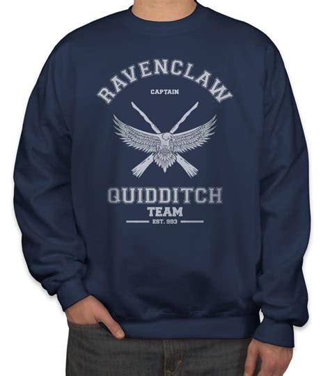 Old Design Ravenclaw Quidditch Team Captain White Ink Sweatshirt