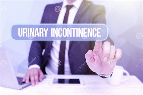 Text Caption Presenting Urinary Incontinence Business Concept Uncontrolled Leakage Of Urine
