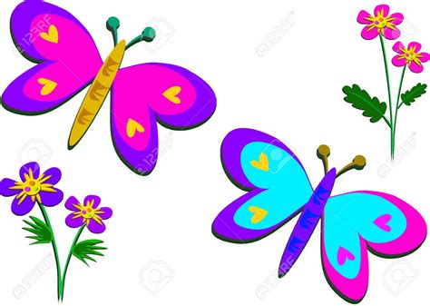 Flowers And Butterflies Clipart Free Download On Clipartmag