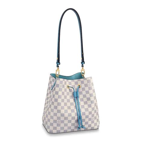 Louis Vuitton Lv Women Néonoé Bucket Bag In Damier Azur Canvas Brandsoff