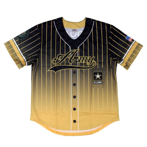 Officially Licensed Us Army Sublimated Baseball Jersey