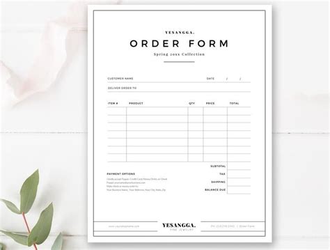 Custom Order Form Diy Editable In Canva Editable Etsy Small Business