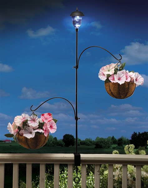 The recycled pine wood has natural knocks, dents and nail holes for a. Adjustable Deck Porch Railing Plant Hanger w/ Solar Power Lantern Holds Flowers