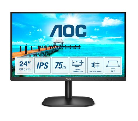 Aoc B2 24b2xh Computer Monitor 60 5 Cm 23 8 1920 X 1080 Pixels Full Hd Led Black 0 In