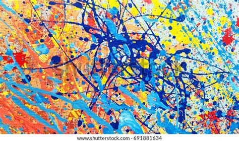 Colorful Abstraction Artistic Oil Painting Stock Photo Edit Now 691881634