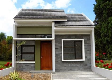 rumah minimalis type  sederhana modern  batu alam rumah