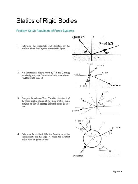 Statics Of Rigid Bodies Resultants Of Force Systems Cartesian