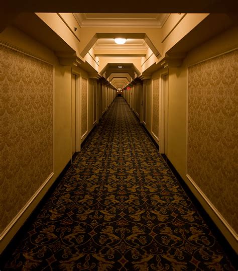 Almost Perfectly Symmetrical Liminal Space Hotel Hallway R