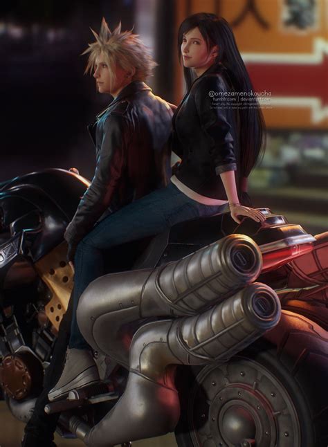 “night Riders” Cloud Strife And Tifa Lockhart From Final Fantasy Vii