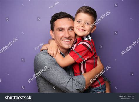 Portrait Little Boy His Father On Stock Photo 1152707900 Shutterstock