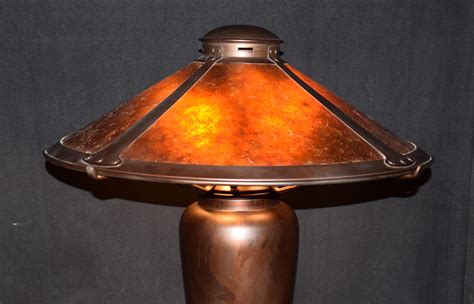 Copper And Mica Lamp For Sale At 1stdibs Mica Table Lamp Mica Lamps