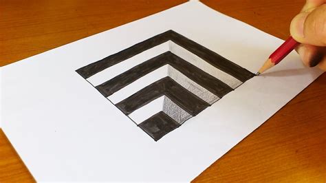 Start with doodling a dot on a piece of paper, making sure it's well anchored to the surface. Very Easy!! How To Draw 3D Hole for Kids - Anamorphic ...