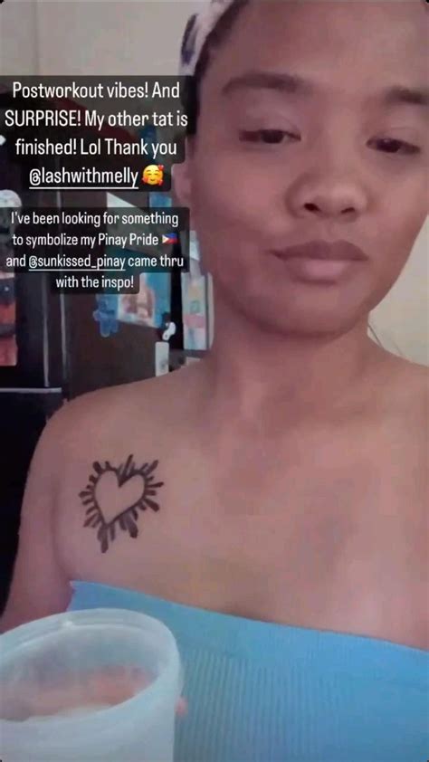 Philippines Flag Heart Sun Tattoo On Filipina Sunkissed Pinay In 2022