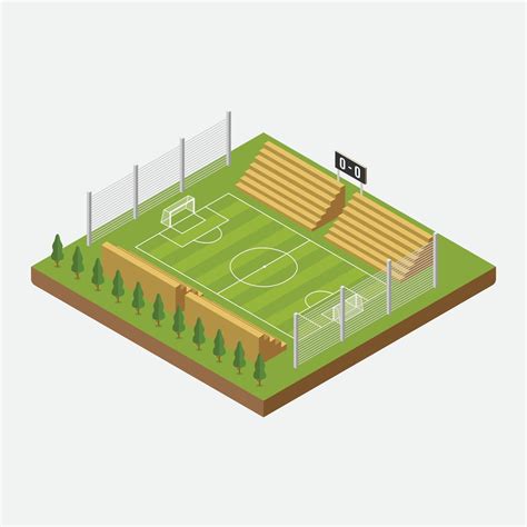 isometric soccer field stadium building for football sport isolated 2390706 vector art at vecteezy