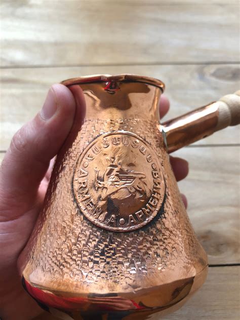 Vintage Jazzve Armenian Coffee Jazve Unique Copper Jazva Coffee Pot