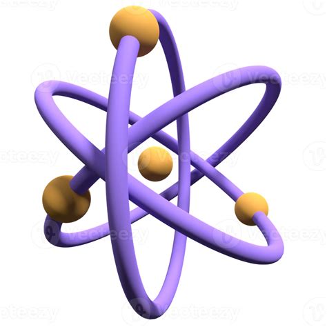 3d Render Do Abstrato Modelo Do átomo átomo 3d Renderização Prótons
