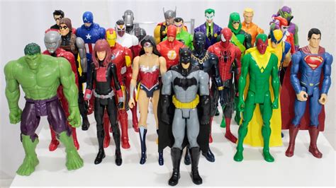 Coleção Completa Bonecos Heróis Marvel Avengers E Dc Comics Liga Da