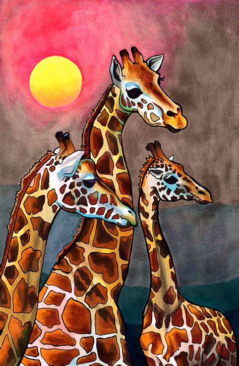 Gnostic Giraffes By Paintmyworldrainbow On Deviantart Giraffe Art