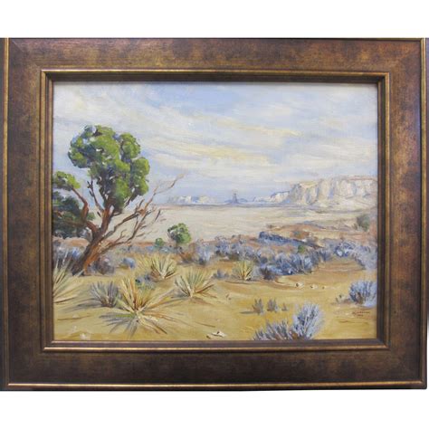 Early California Plein Air Palm Springs Desert Oil Painting Listed