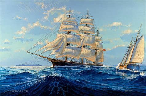 Clipper Ship Lady Montague James A Flood Artist