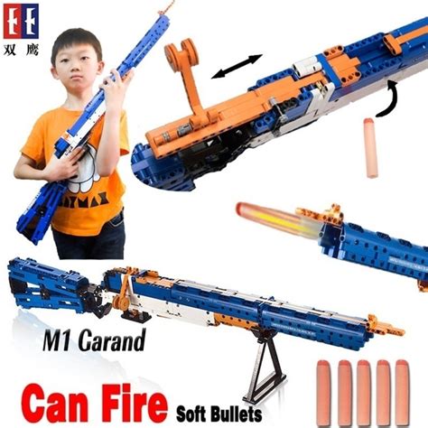 Hot Assembly Building Bricks Toy Gun M1 Garand Bolt Action Rifle Large