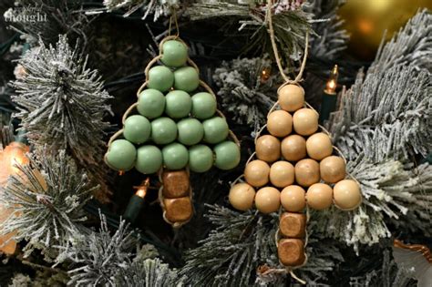 Diy Ornament Wooden Bead Christmas Tree A Wonderful Thought