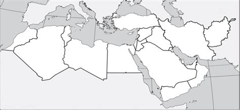 North Africa And Middle East Political Map Diagram Quizlet