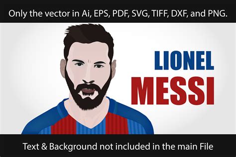 Lionel Messi Portrait Vector Graphic By Alfaysal360 · Creative Fabrica