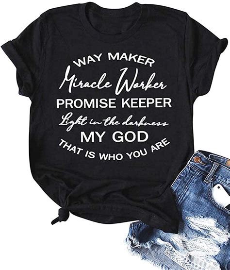 Waymaker Miracle Worker Promise Keeper My God Tee Js Creations